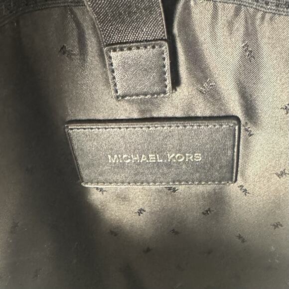 EUC Michael Kors Cooper Monogram Backpack Blk/Mandarin 37S0LCOB2B $498 - Picture 7 of 14